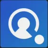 A blue square with a white circle and the letter Q tilted to look like a question mark